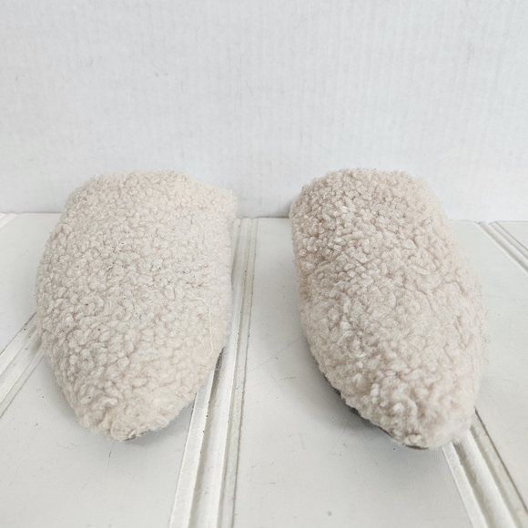 Birdies Mules Womens Size 7.5 The Lark Ivory Sherpa Slide Social Slipper Shoes - Picture 3 of 14